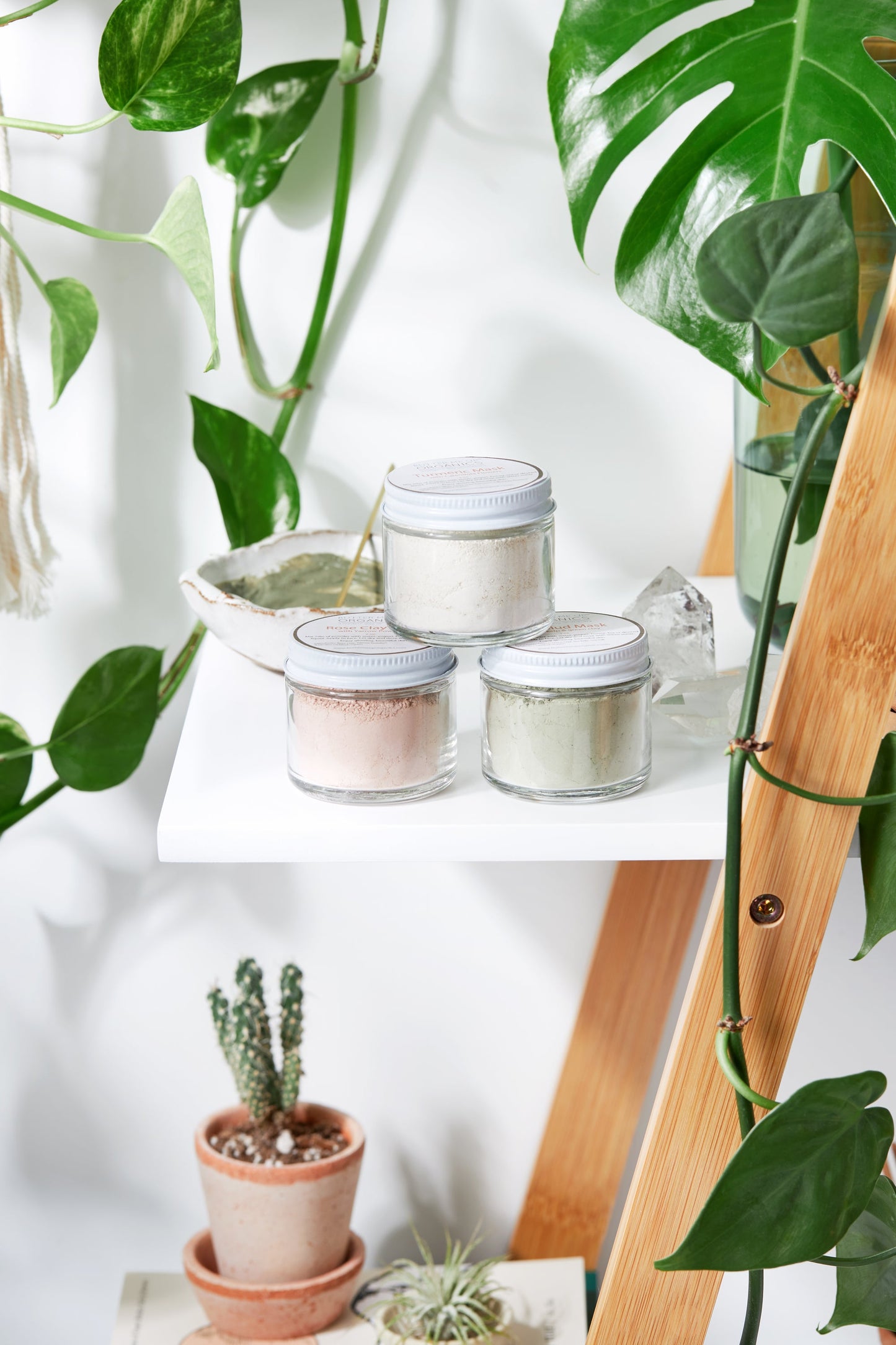 Clay Face Mask Trio / Rose Clay / French Green Clay / Kaolin Clay Turmeric